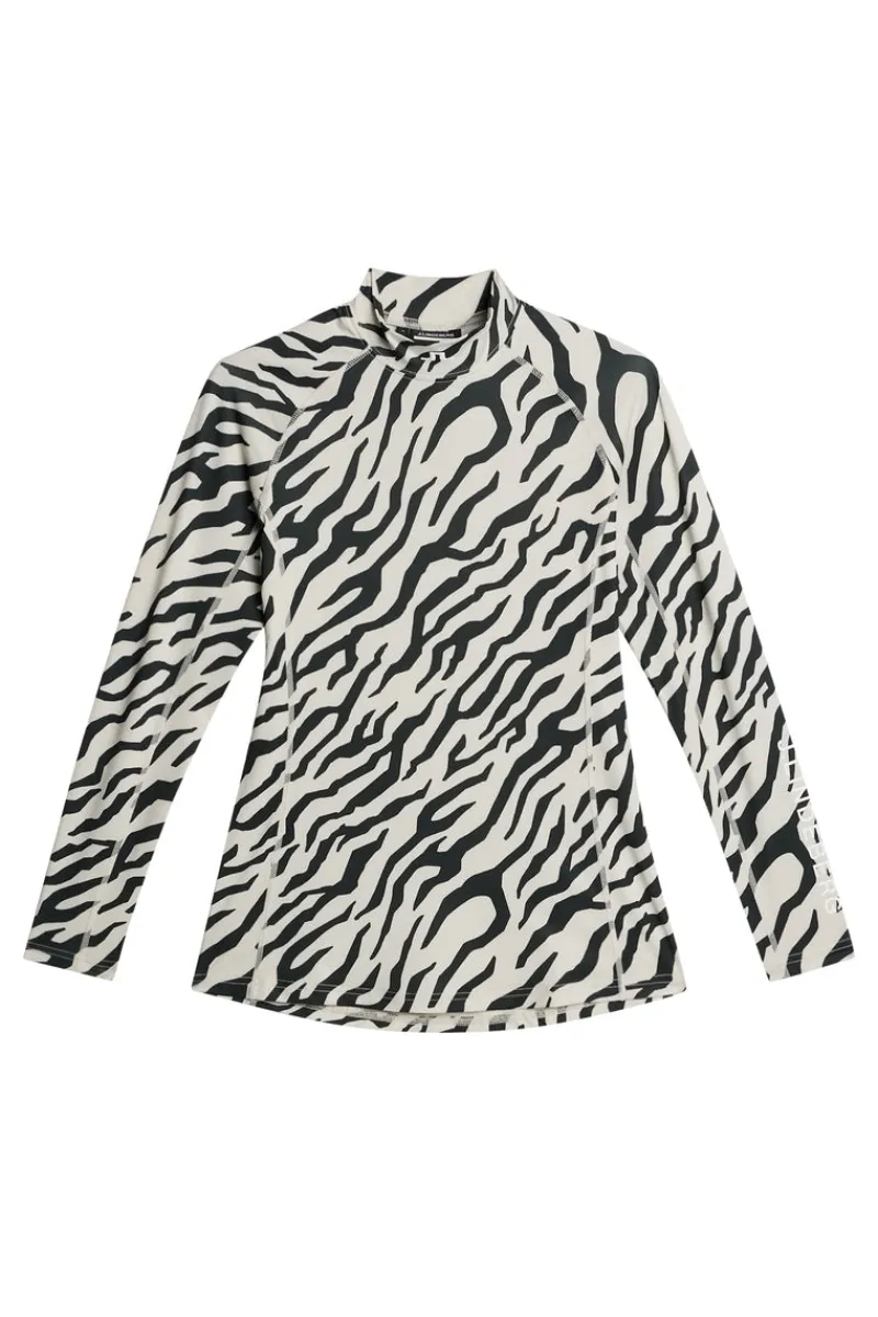 Golf | Bas- Och Mellanlager-J.Lindeberg Ella Print Compression Top Tour Tiger Moonbeam M