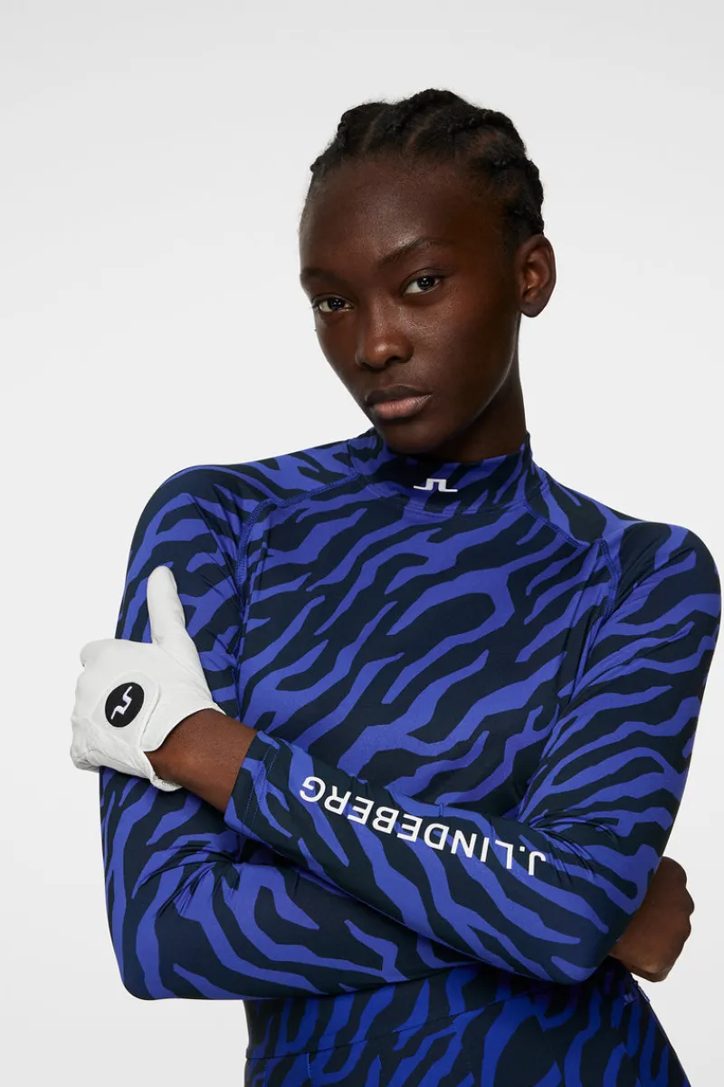 Golf | Bas- Och Mellanlager-J.Lindeberg Ella Print Compression Top Tour Tiger Clematis M