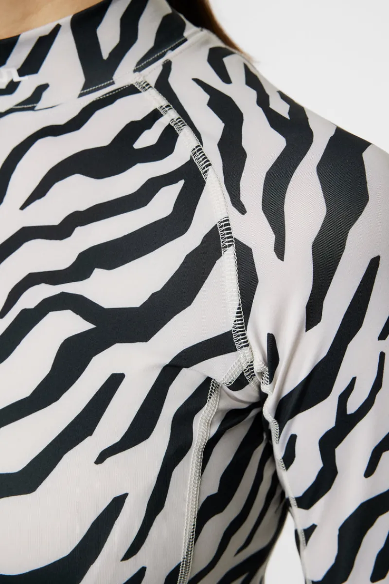 Golf | Bas- Och Mellanlager-J.Lindeberg Ella Print Compression Top Tour Tiger Moonbeam M