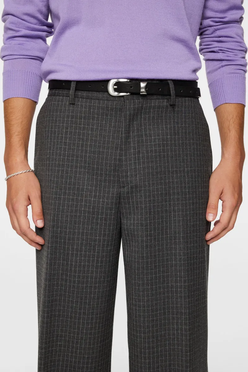 Byxor | Underdelar-J.Lindeberg Gaspard Wool Ripstop Pants Lava Smoke