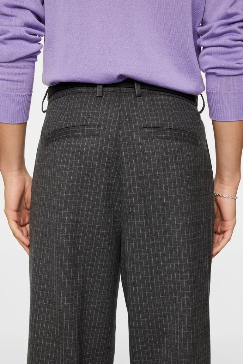 Byxor | Underdelar-J.Lindeberg Gaspard Wool Ripstop Pants Lava Smoke