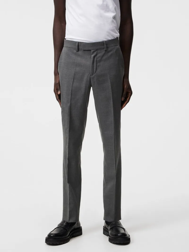 Kostymer & Skräddat | Skräddarsydda Byxor-J.Lindeberg Grant Active Hopsack Pants Grey Melange