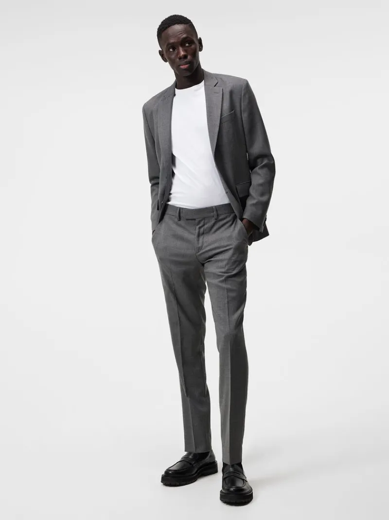 Kostymer & Skräddat | Skräddarsydda Byxor-J.Lindeberg Grant Active Hopsack Pants Grey Melange