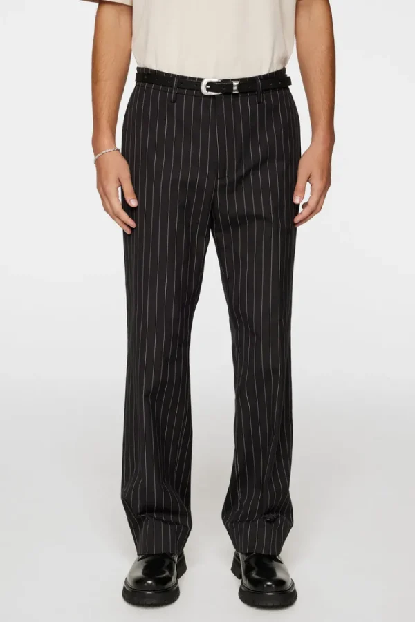 Byxor | Underdelar-J.Lindeberg Haij Pin Stripe Pants Black