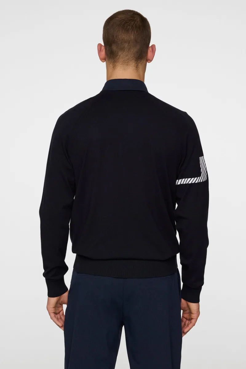 Golf | Stickat-J.Lindeberg Heath Knitted Sweater JL Navy