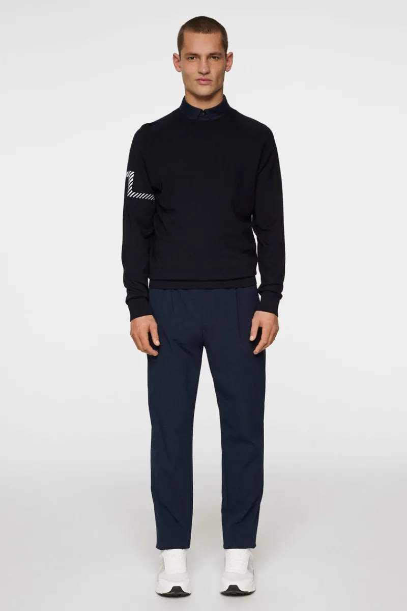 Golf | Stickat-J.Lindeberg Heath Knitted Sweater JL Navy