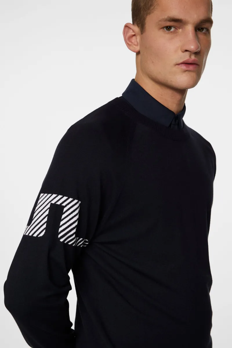 Golf | Stickat-J.Lindeberg Heath Knitted Sweater JL Navy