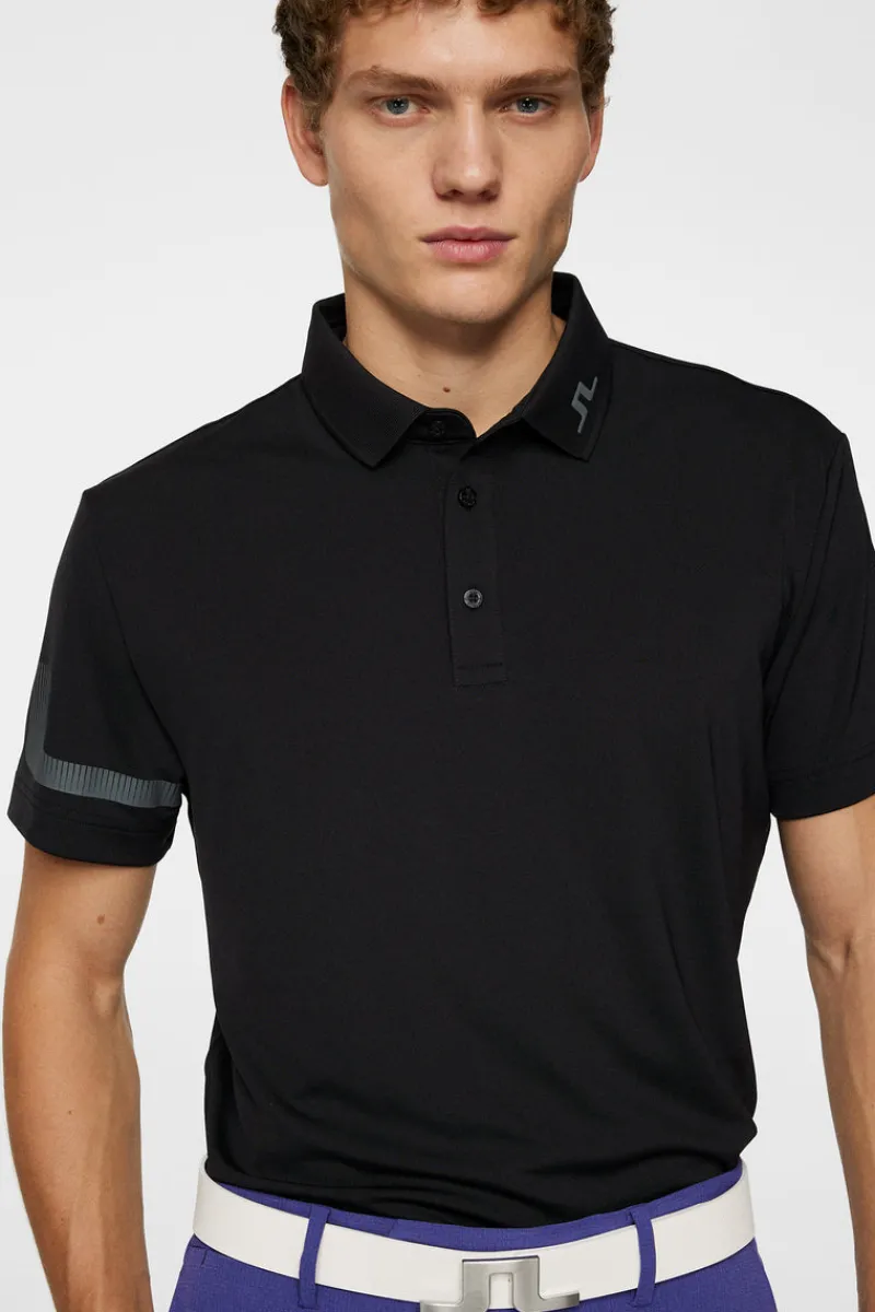 Golf | Pikétröjor-J.Lindeberg Heath Polo Black