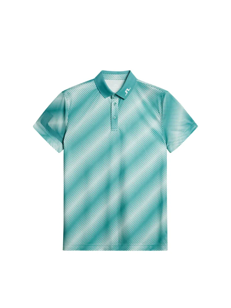 Golf | Pikétröjor-J.Lindeberg Heath Print Polo Comb Teal M