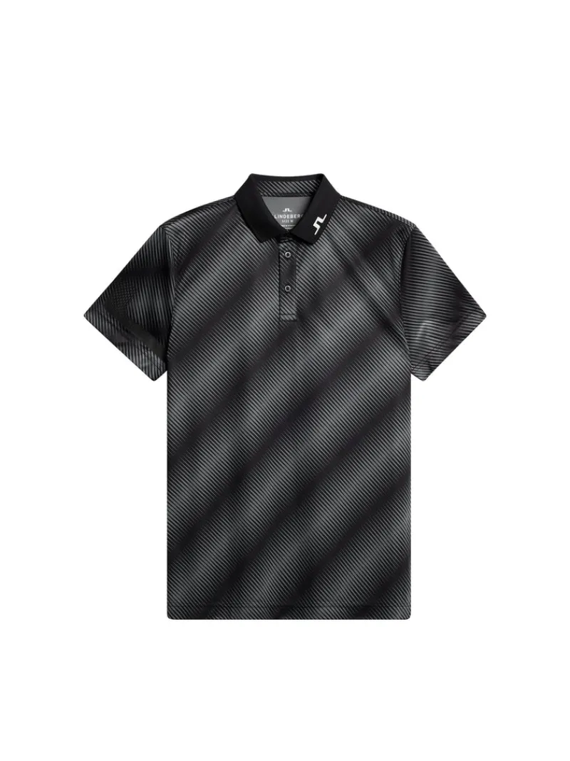Golf | Pikétröjor-J.Lindeberg Heath Print Polo Comb Black M