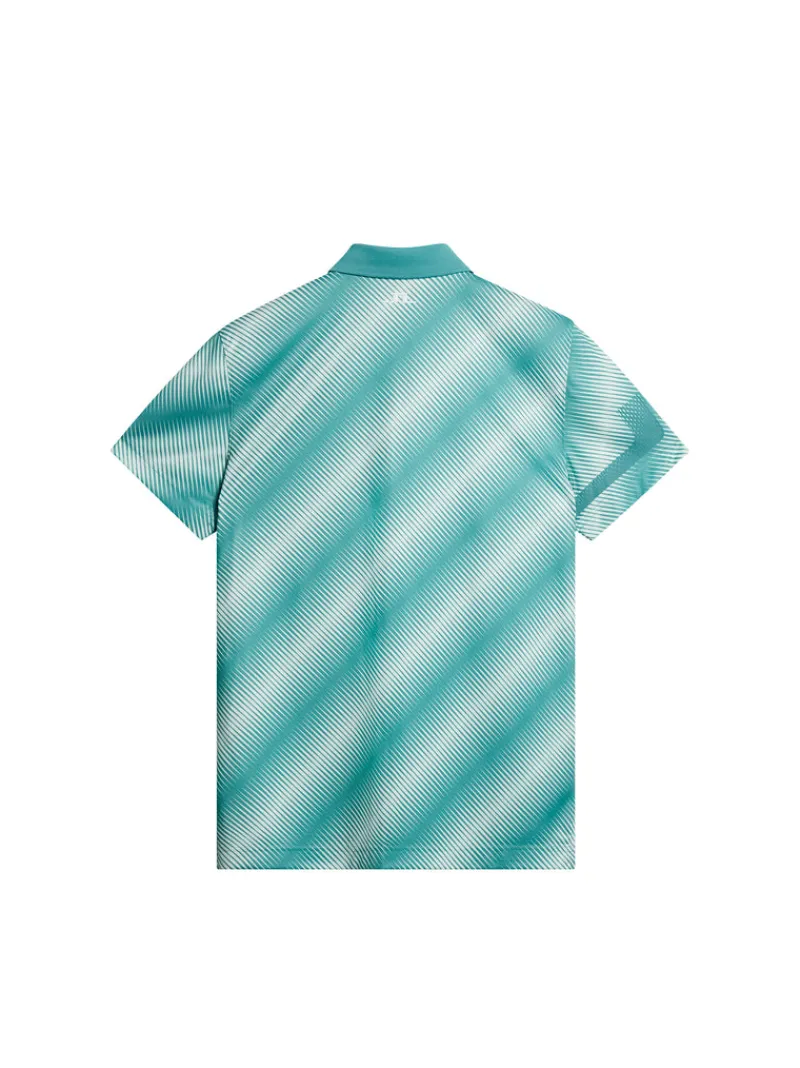Golf | Pikétröjor-J.Lindeberg Heath Print Polo Comb Teal M