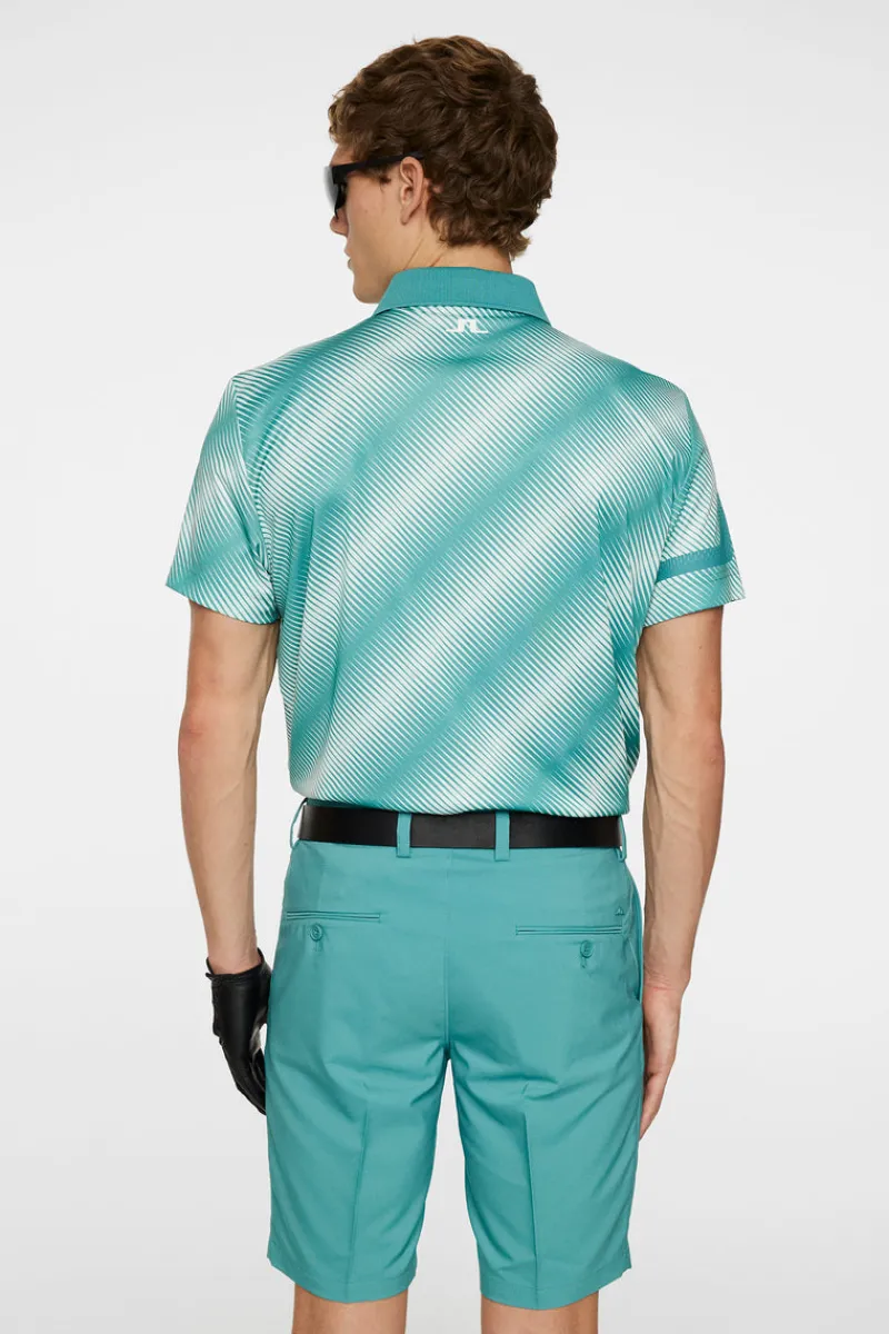 Golf | Pikétröjor-J.Lindeberg Heath Print Polo Comb Teal M