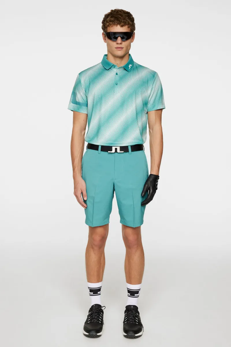 Golf | Pikétröjor-J.Lindeberg Heath Print Polo Comb Teal M