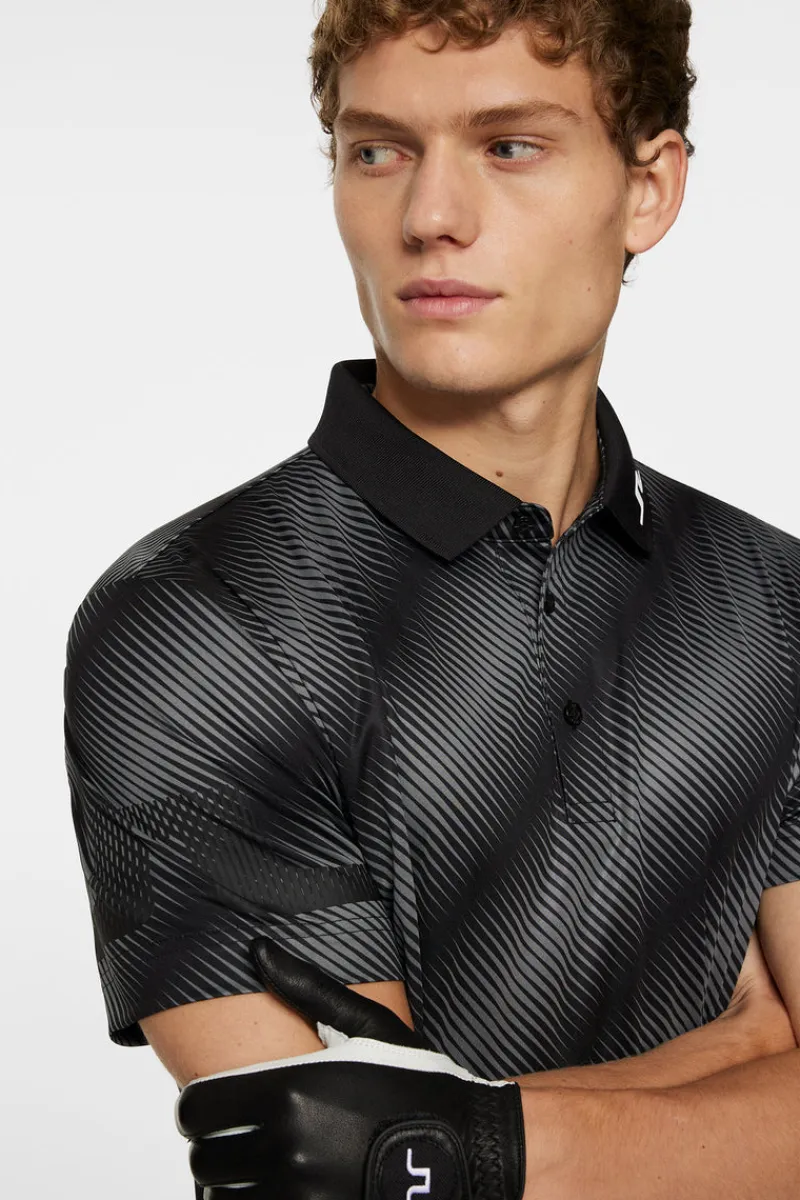 Golf | Pikétröjor-J.Lindeberg Heath Print Polo Comb Black M