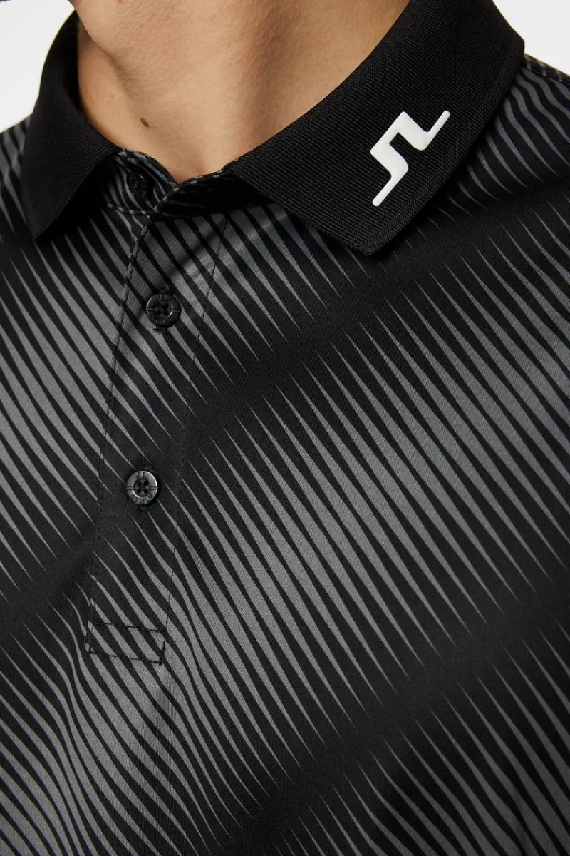Golf | Pikétröjor-J.Lindeberg Heath Print Polo Comb Black M