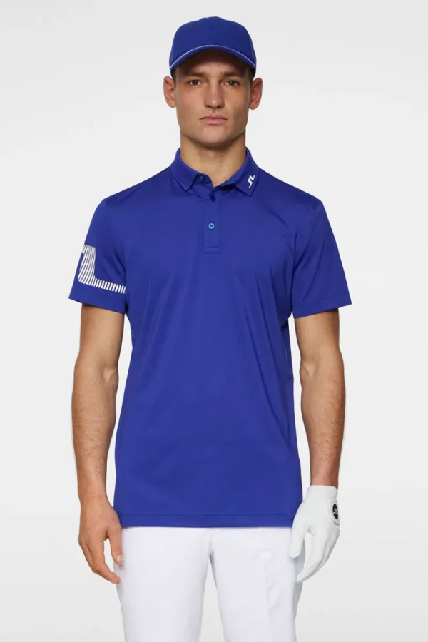 Golf | Pikétröjor-J.Lindeberg Heath Strike Polo Clematis Blue