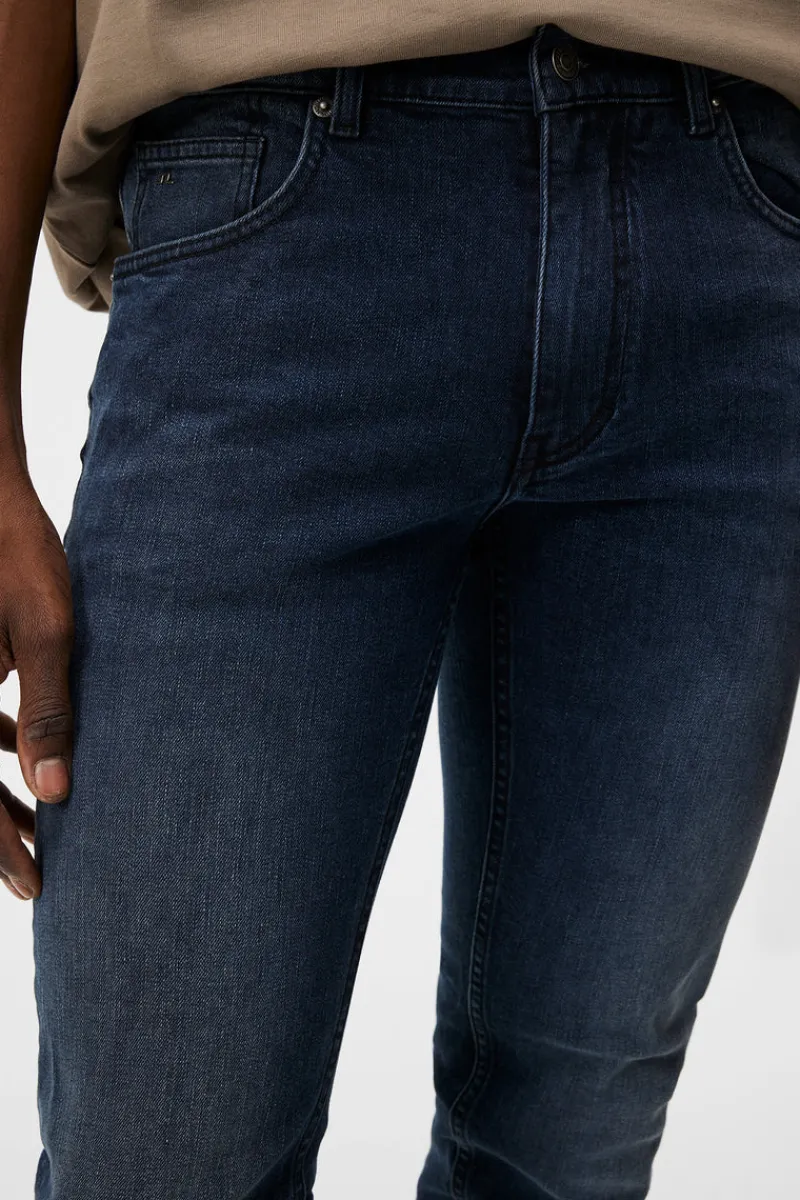 Byxor | Underdelar-J.Lindeberg Jay Active BlueBlack Jeans Dark Blue