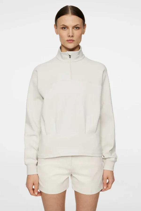 Golf | Bas- Och Mellanlager-J.Lindeberg Jodi Quarter Zip Sweatshirt Moonbeam