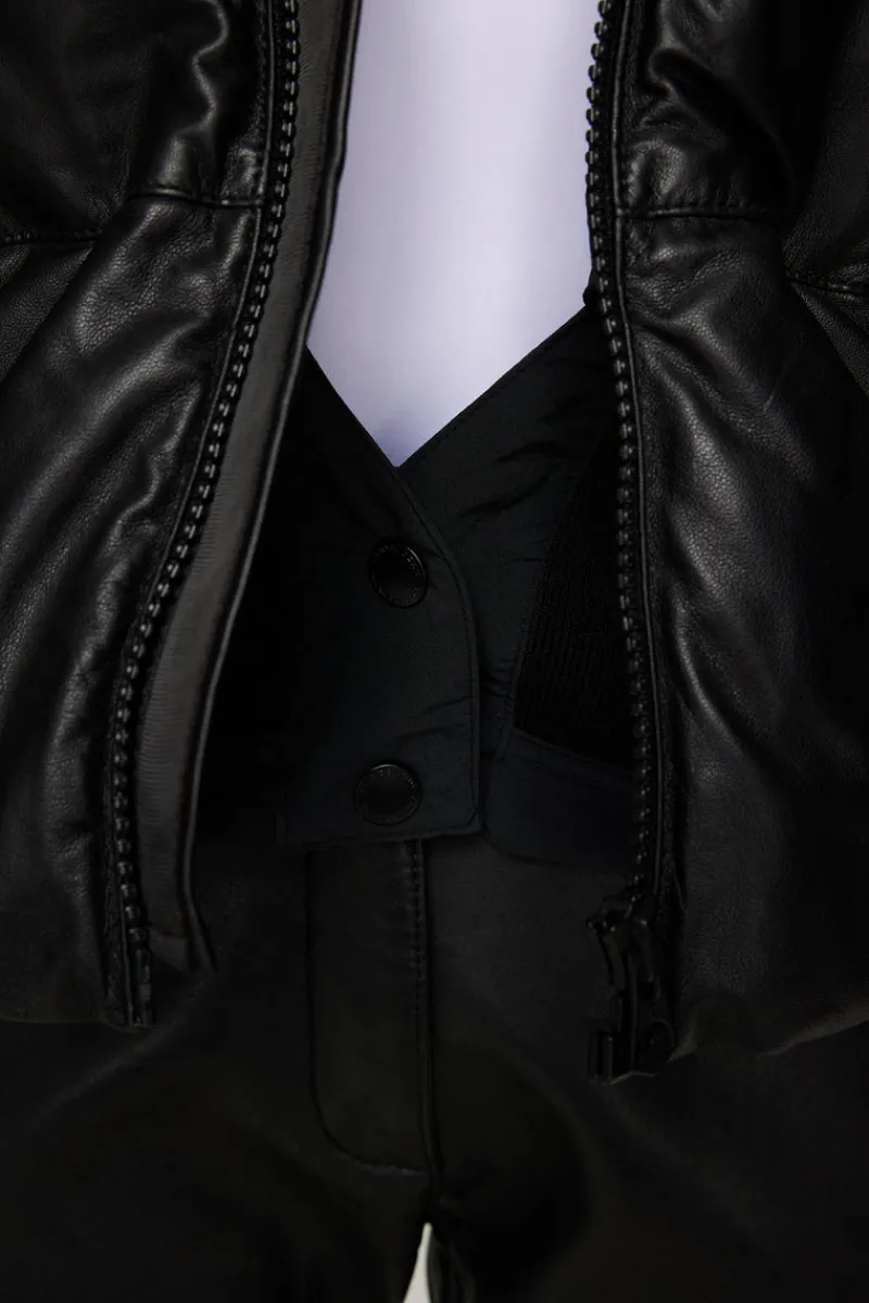 Ski | Jackor-J.Lindeberg Jolene Leather Padded Jacket Black