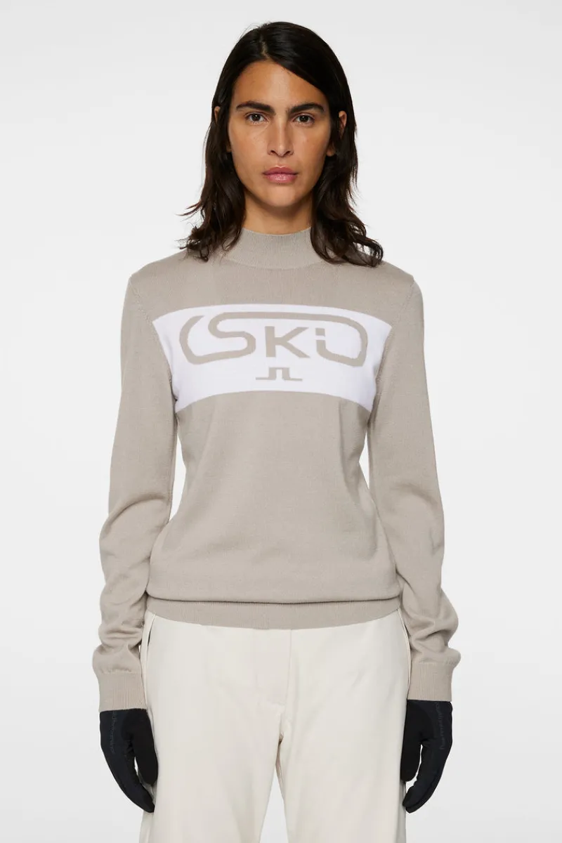 Ski | Toppar-J.Lindeberg Kelby Knitted Sweater Moonbeam