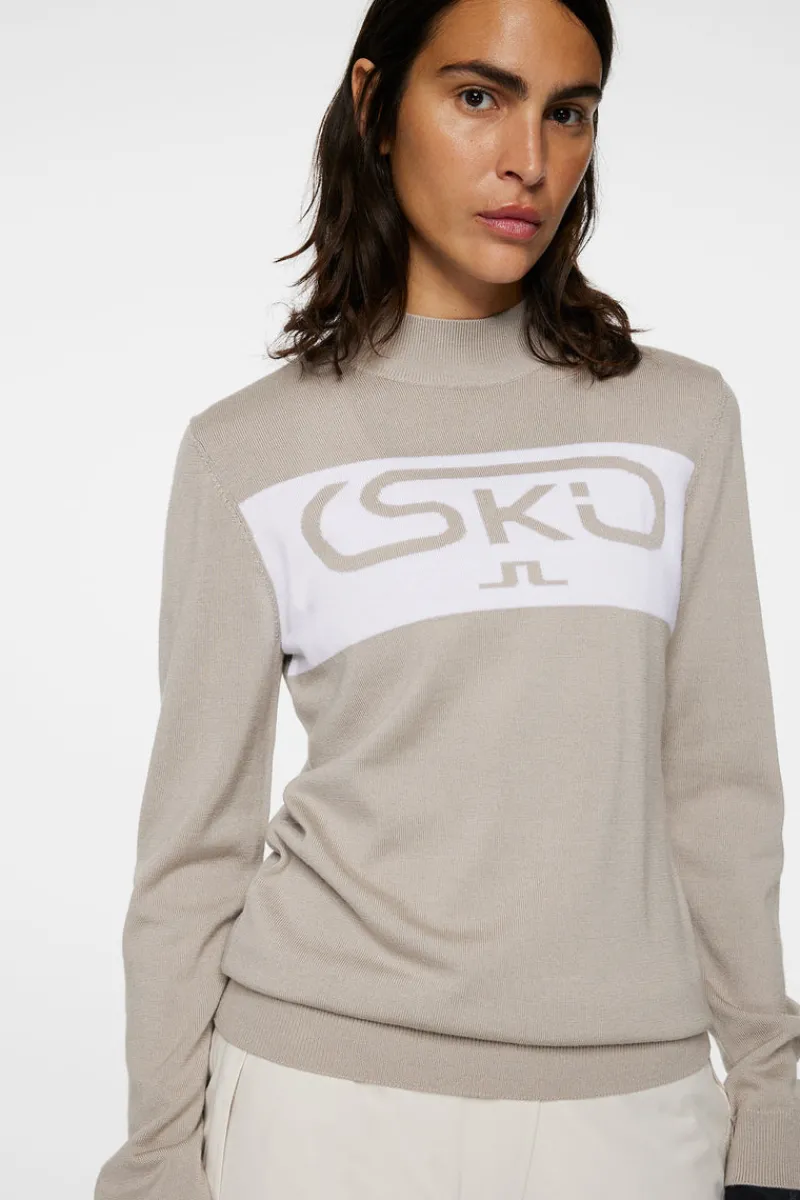 Ski | Toppar-J.Lindeberg Kelby Knitted Sweater Moonbeam
