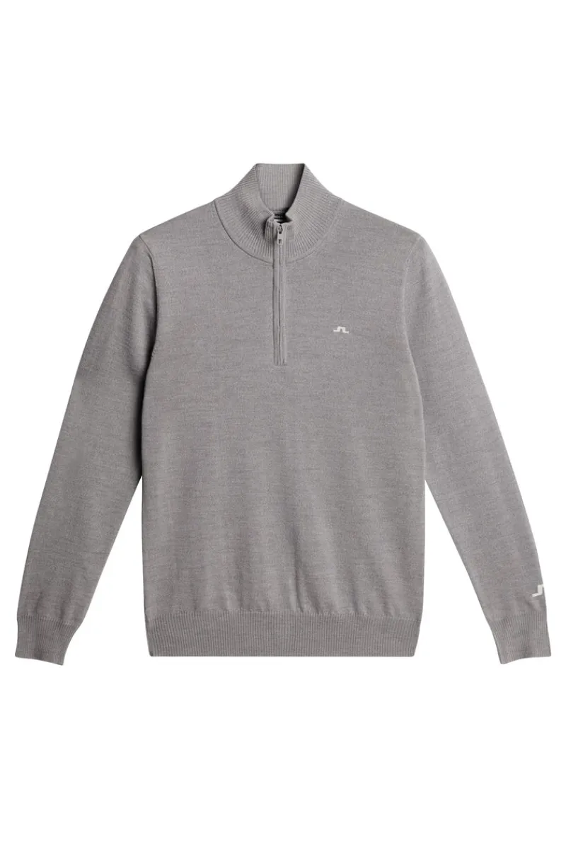 Golf | Stickat-J.Lindeberg Kian Knitted Sweater Grey Melange