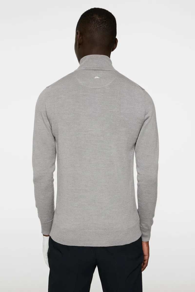 Golf | Stickat-J.Lindeberg Kian Knitted Sweater Grey Melange