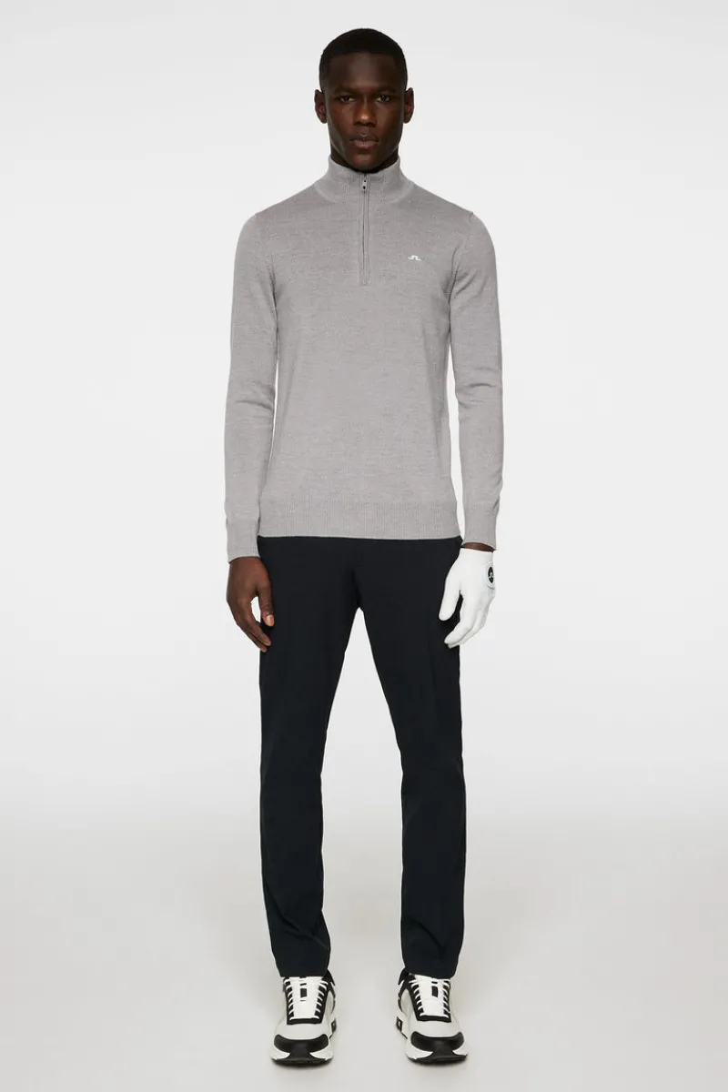 Golf | Stickat-J.Lindeberg Kian Knitted Sweater Grey Melange