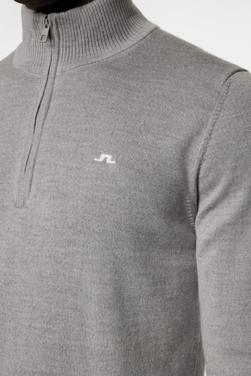 Golf | Stickat-J.Lindeberg Kian Knitted Sweater Grey Melange