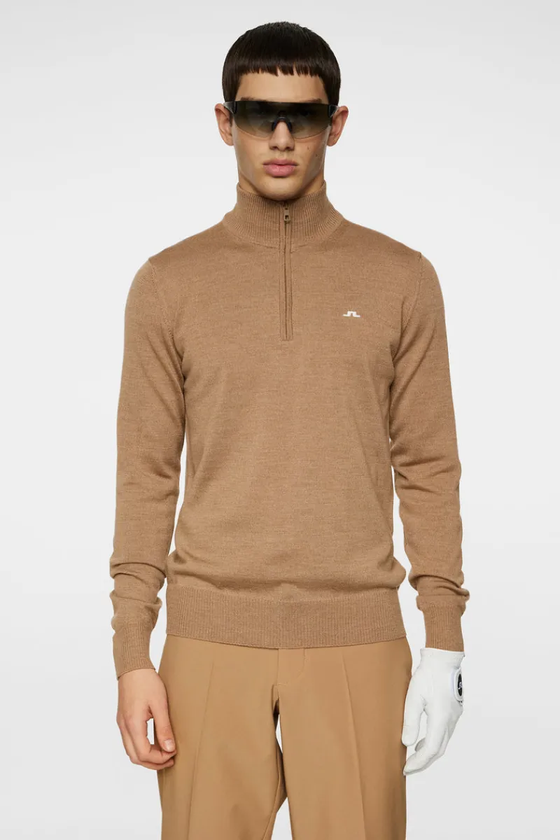 Golf | Stickat-J.Lindeberg Kian Zipped Sweater Tigers Eye