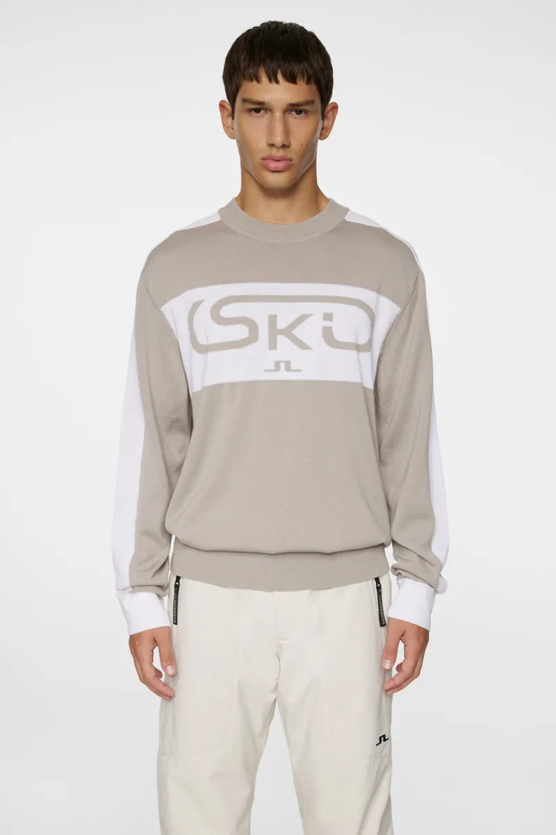 Ski | Stickat-J.Lindeberg Kirby Knitted Sweater Moonbeam