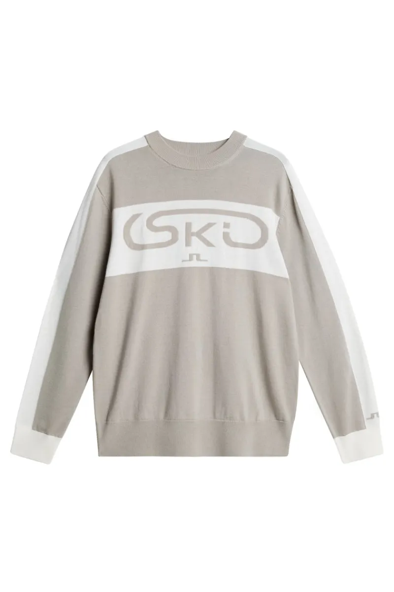 Ski | Stickat-J.Lindeberg Kirby Knitted Sweater Moonbeam