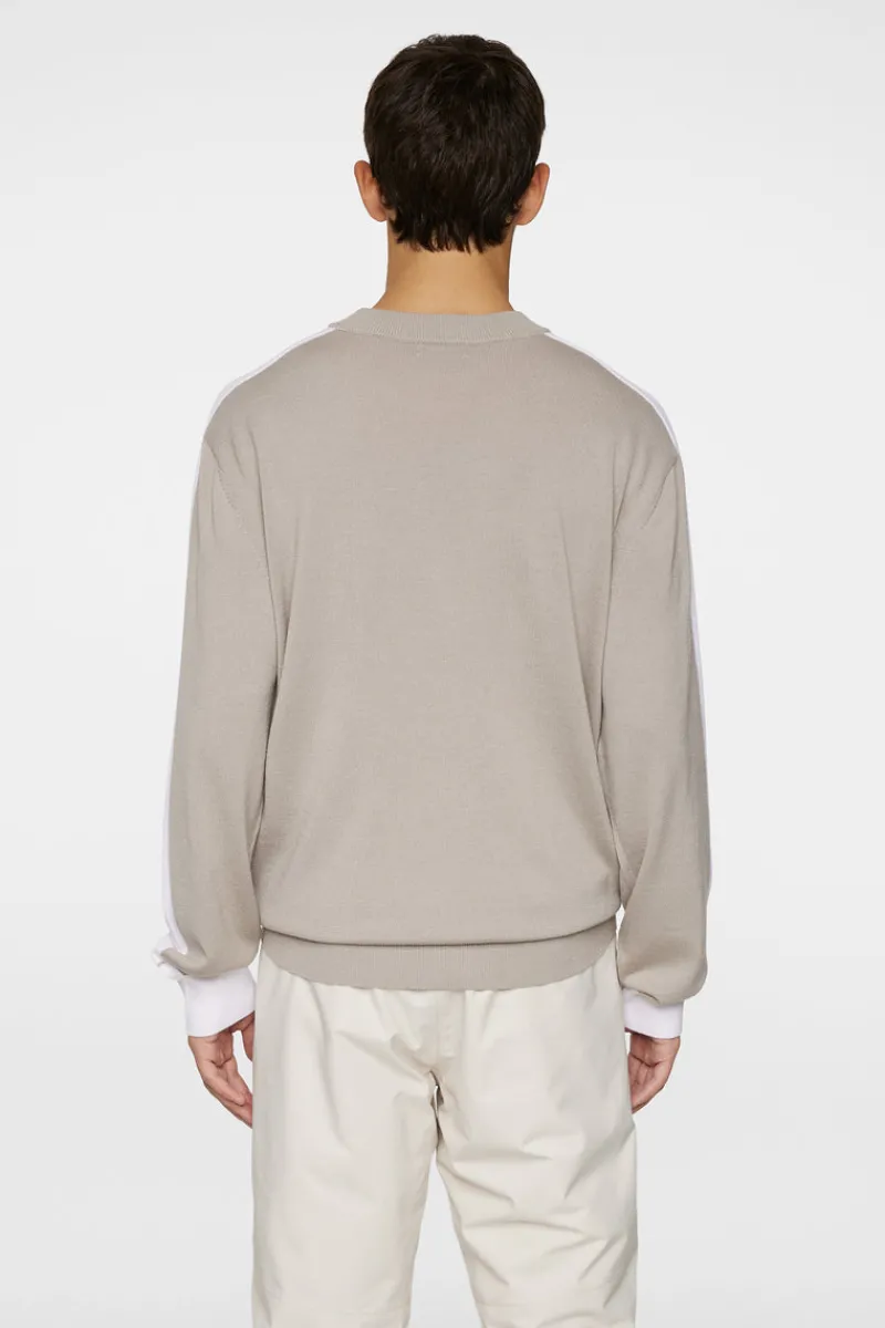 Ski | Stickat-J.Lindeberg Kirby Knitted Sweater Moonbeam