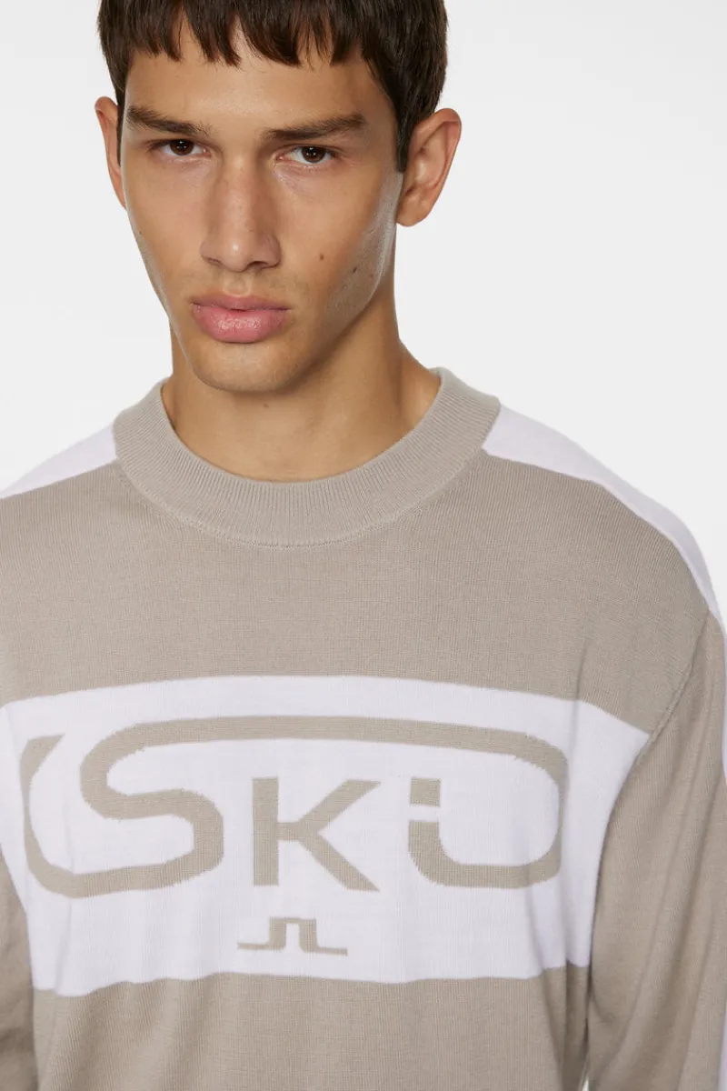 Ski | Stickat-J.Lindeberg Kirby Knitted Sweater Moonbeam