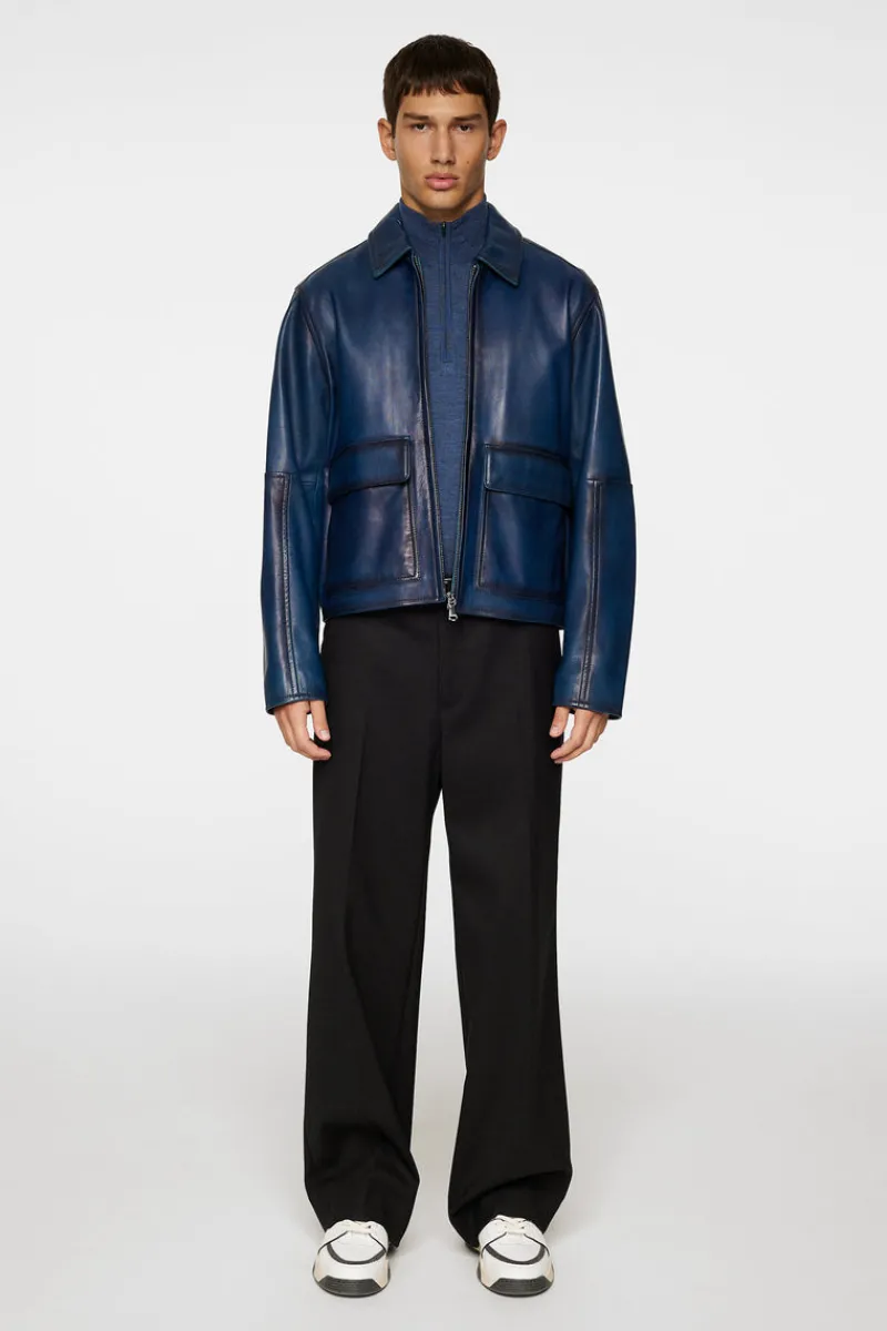 Överdelar | Stickat-J.Lindeberg Kiyan Merino Quarter Zip Key Largo Melange