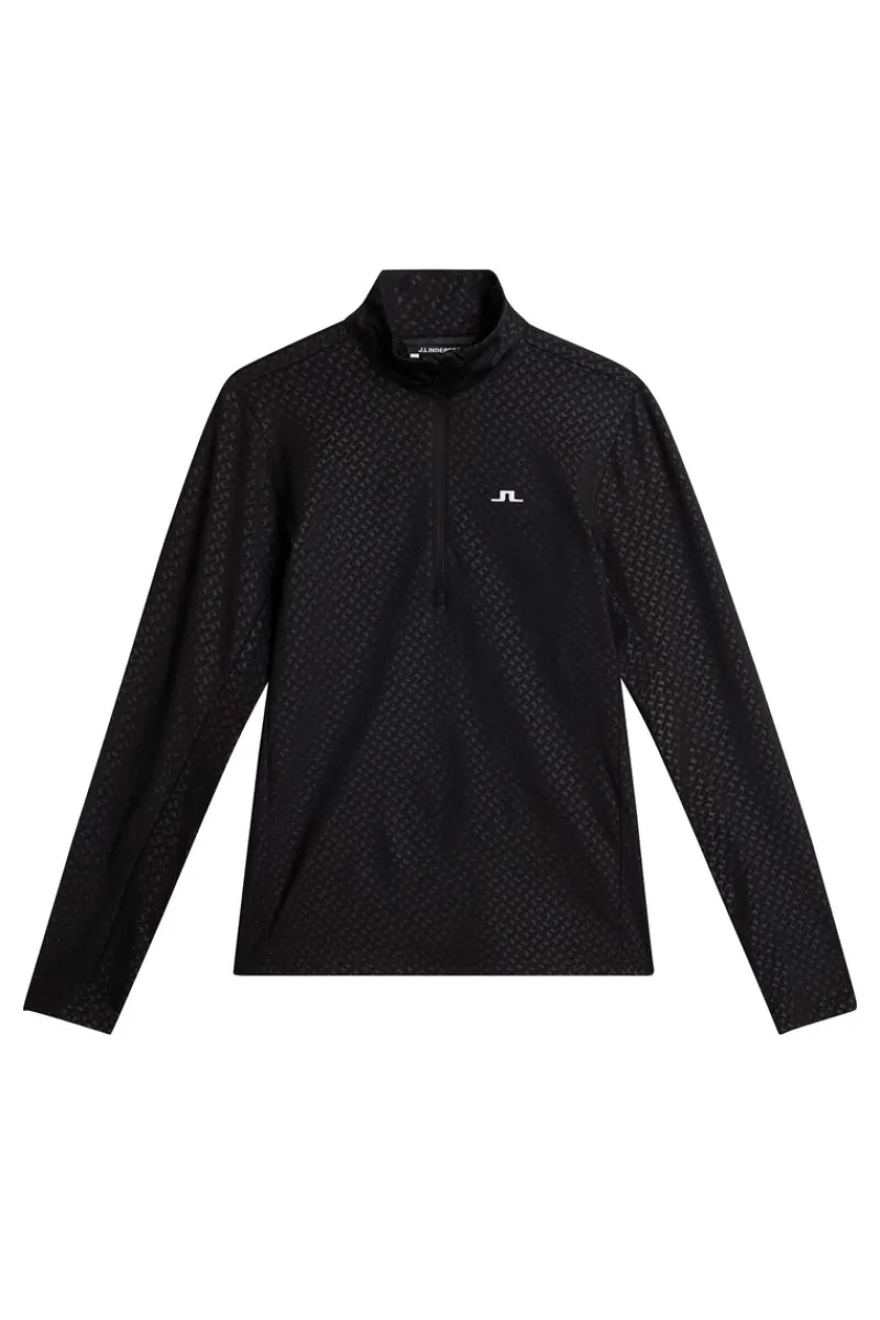 Golf | Bas- Och Mellanlager-J.Lindeberg Lauryn Quarter Zip Mid Layer Black