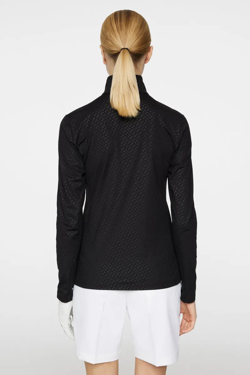 Golf | Bas- Och Mellanlager-J.Lindeberg Lauryn Quarter Zip Mid Layer Black