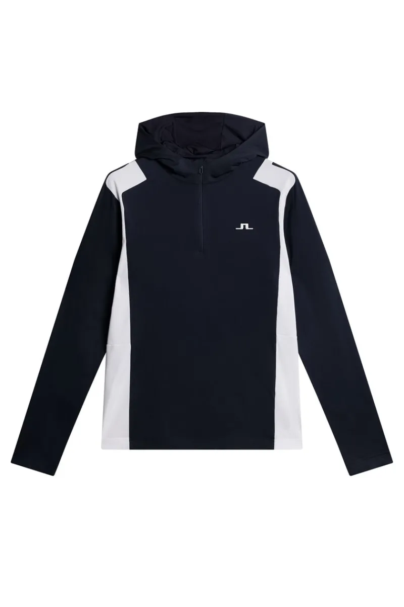 Bas- Och Mellanlager-J.Lindeberg Lukas Quarter Zip Hood JL Navy