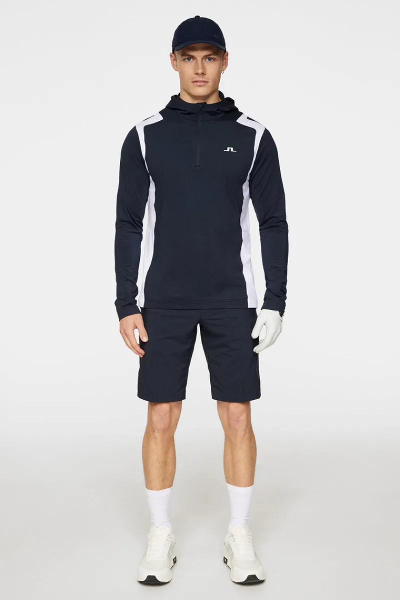 Bas- Och Mellanlager-J.Lindeberg Lukas Quarter Zip Hood JL Navy