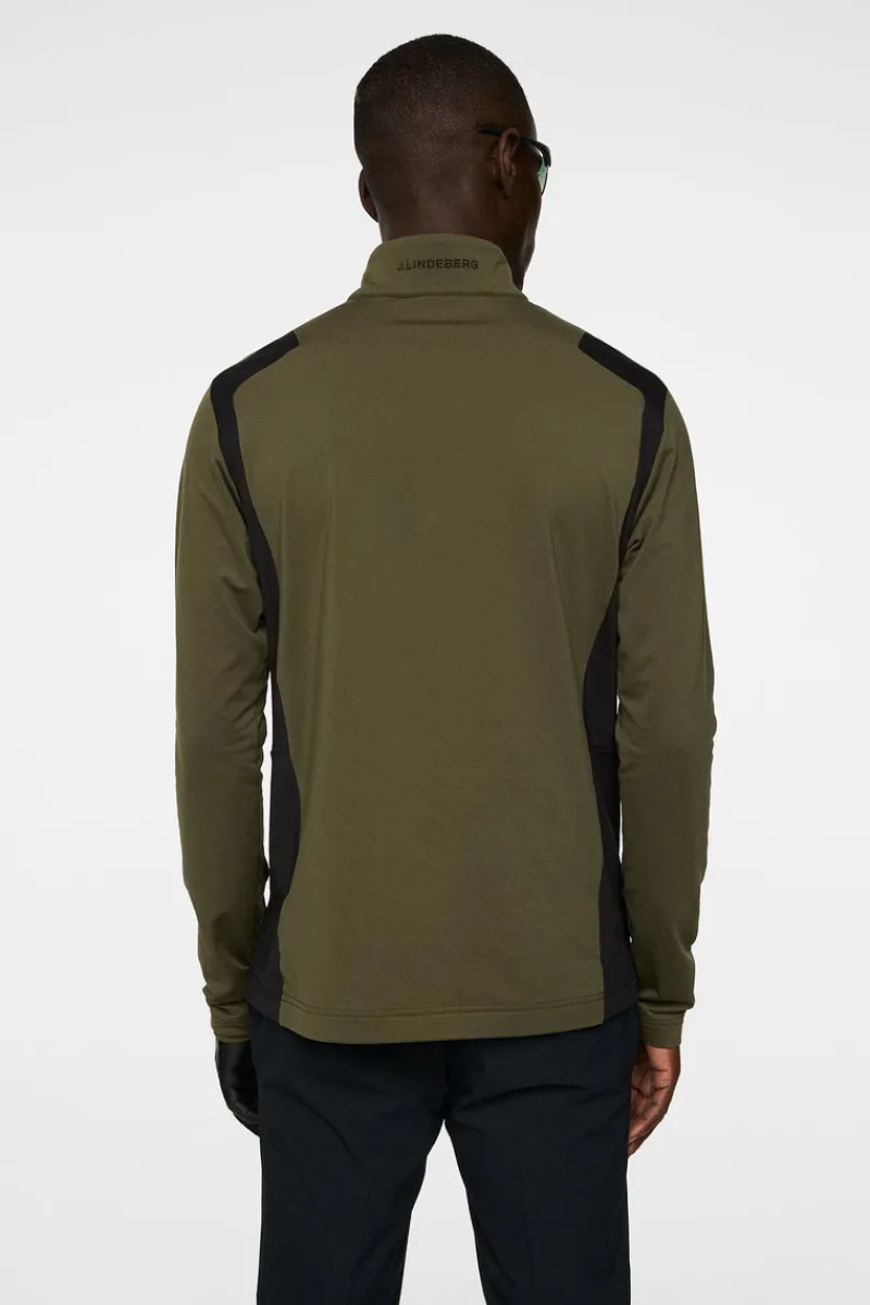 Golf | Ski-J.Lindeberg Lukas Quarter Zip Mid Layer Forest Green