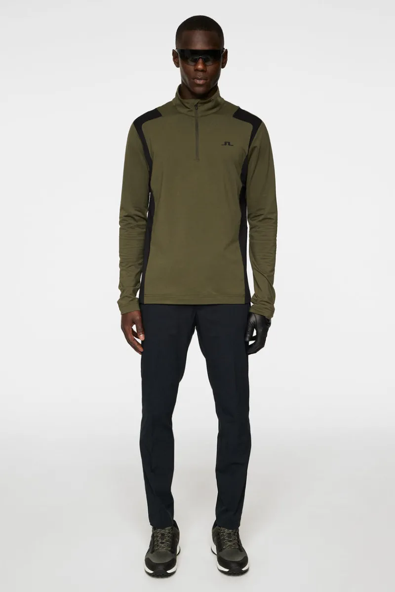 Golf | Ski-J.Lindeberg Lukas Quarter Zip Mid Layer Forest Green