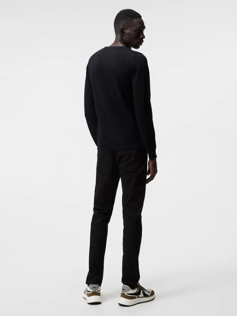 Stickat | Överdelar-J.Lindeberg Lyle Merino Crew Neck Sweater Black