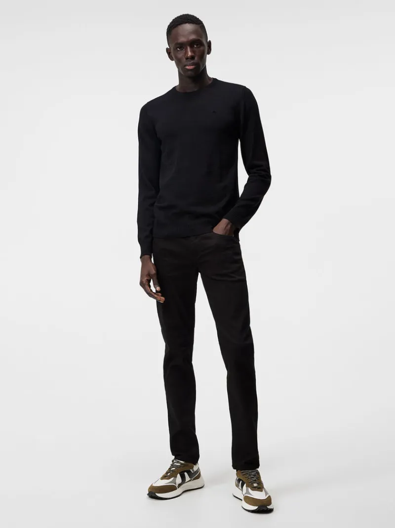 Stickat | Överdelar-J.Lindeberg Lyle Merino Crew Neck Sweater Black