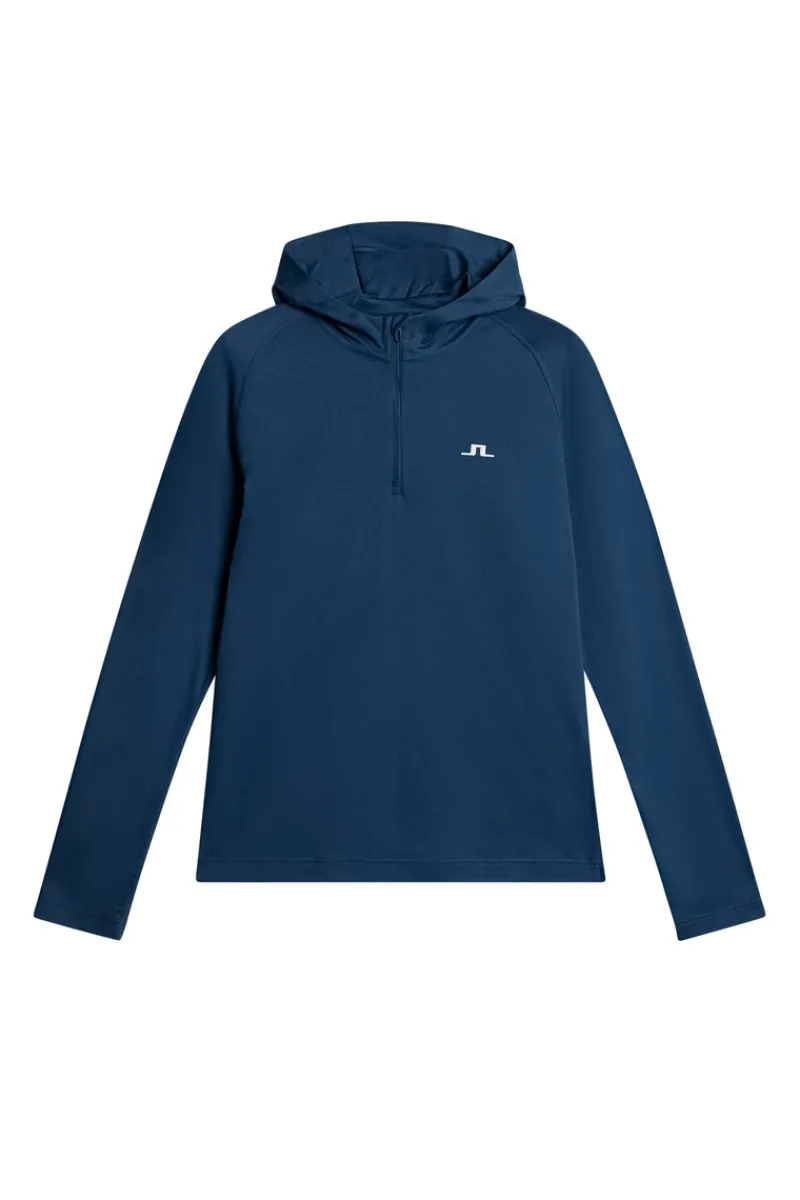 Golf | Bas- Och Mellanlager-J.Lindeberg Mario Quarter Zip Hood Key Largo