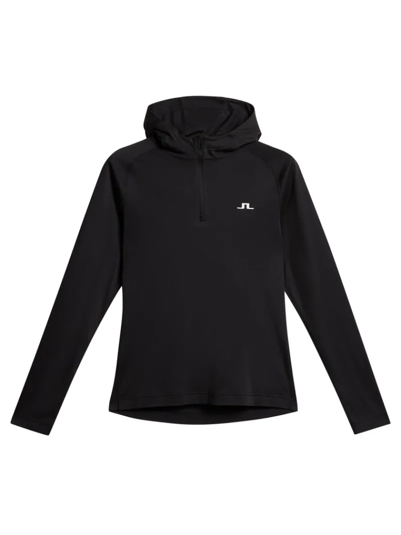 Golf | Bas- Och Mellanlager-J.Lindeberg Mario Quarter Zip Hood Black