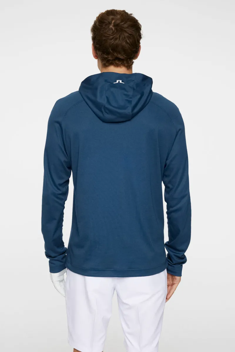 Golf | Bas- Och Mellanlager-J.Lindeberg Mario Quarter Zip Hood Key Largo