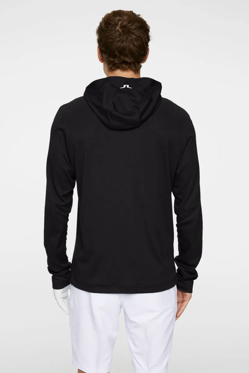 Golf | Bas- Och Mellanlager-J.Lindeberg Mario Quarter Zip Hood Black