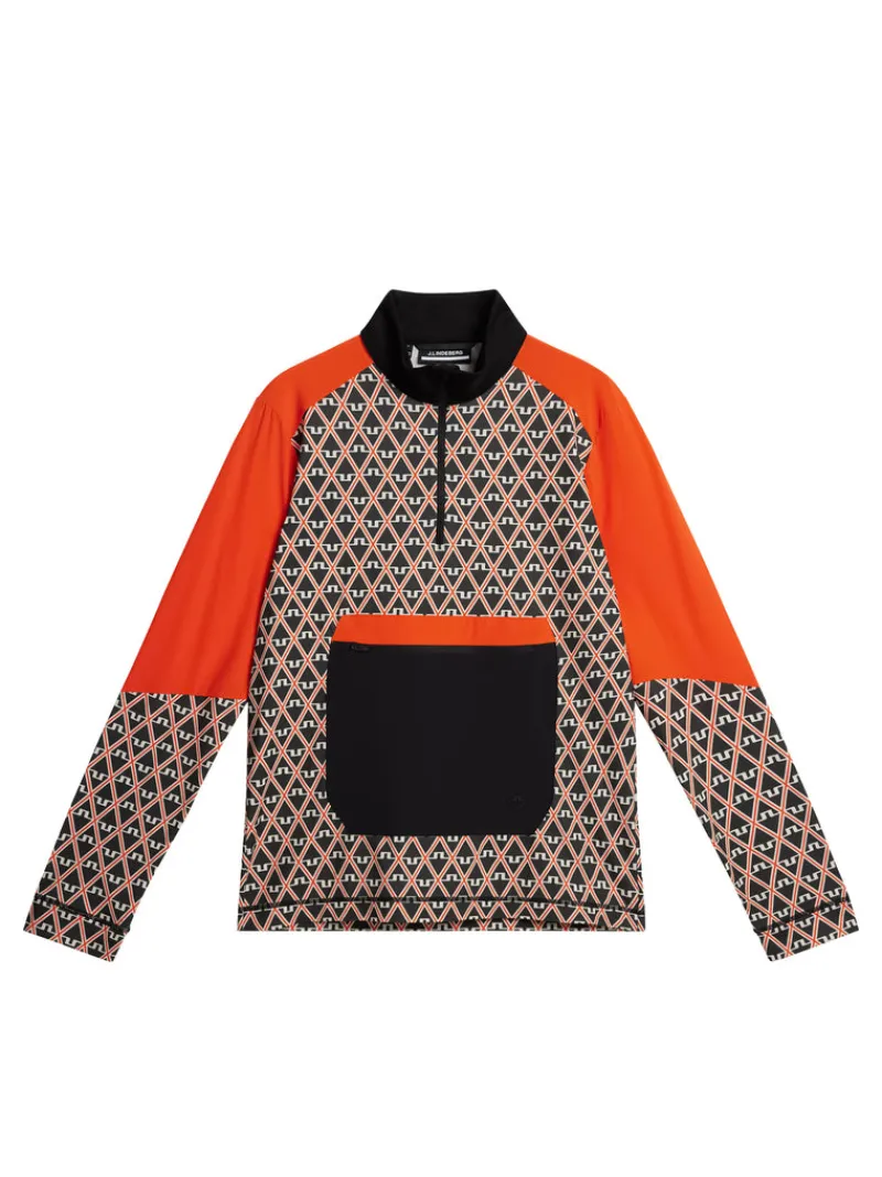 Bas- Och Mellanlager | Outdoor-J.Lindeberg Matias Print Mid Layer Geo Black