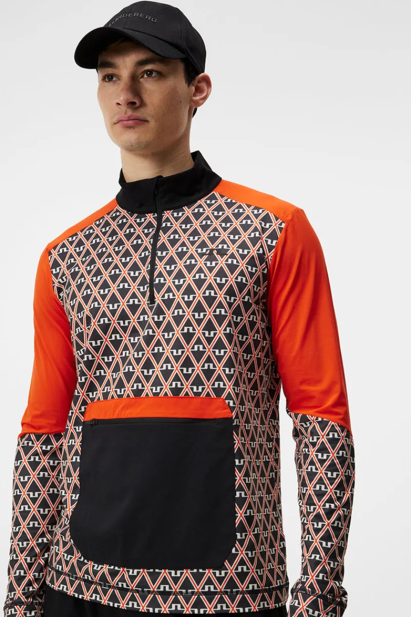 Bas- Och Mellanlager | Outdoor-J.Lindeberg Matias Print Mid Layer Geo Black