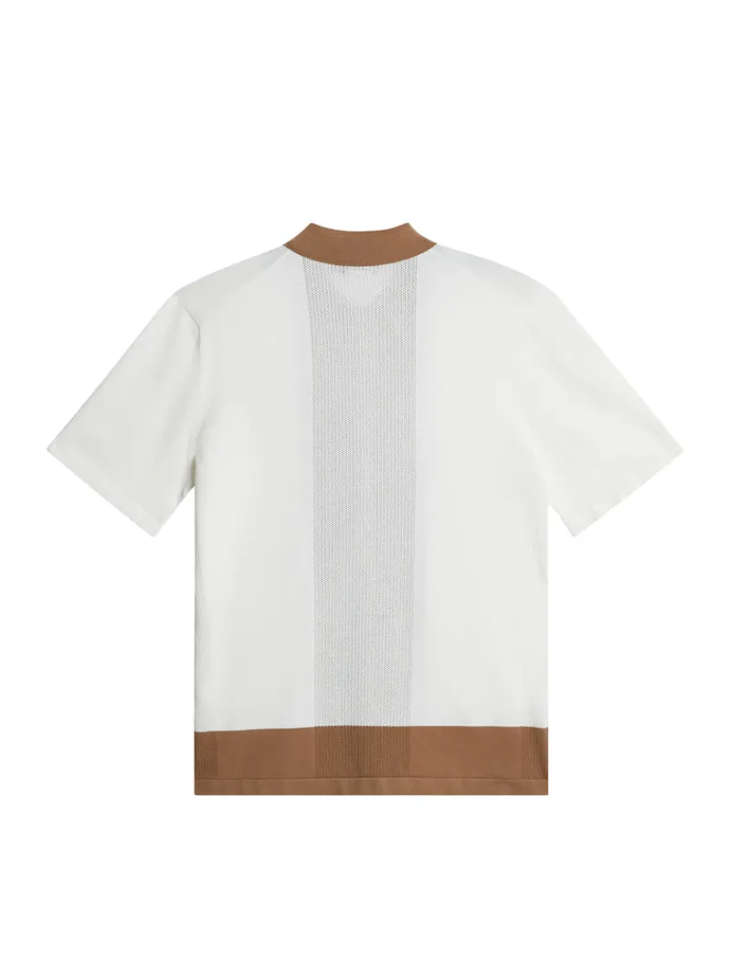 Golf | Stickat-J.Lindeberg Rue Knitted Polo Shirt White